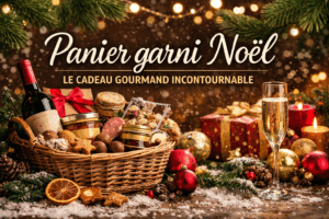Panier gourmand de Noël élégant