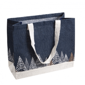 sac jute bleu